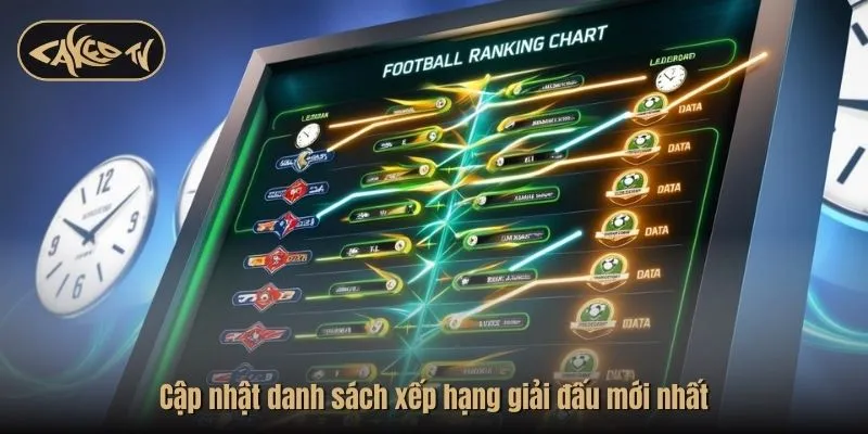 Cập nhật danh sách xếp hạng giải đấu mới nhất