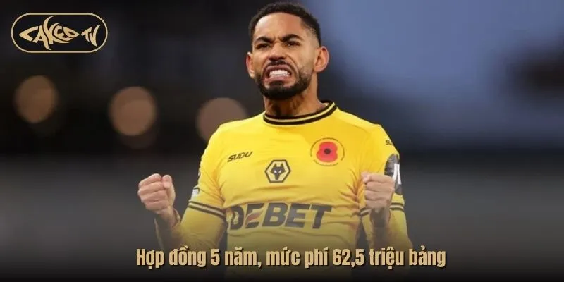 Hợp đồng 5 năm, mức phí 62,5 triệu bảng