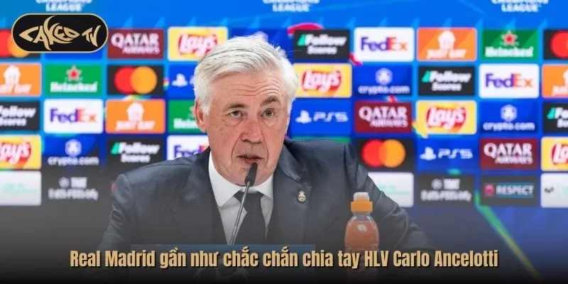 Real Madrid gần như chắc chắn chia tay HLV Carlo Ancelotti