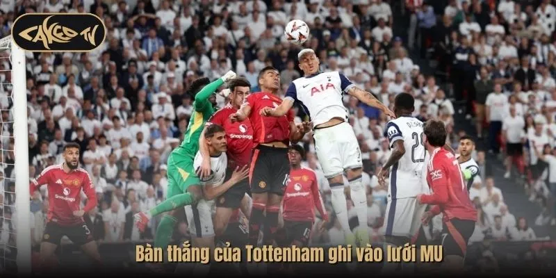 Bàn thắng của Tottenham ghi vào lưới MU